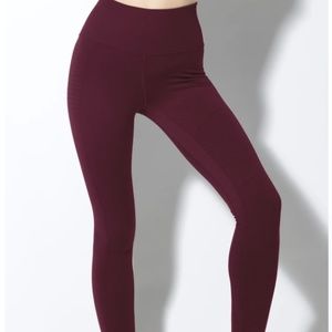 Avocado High Waisted Maroon Leggings - S